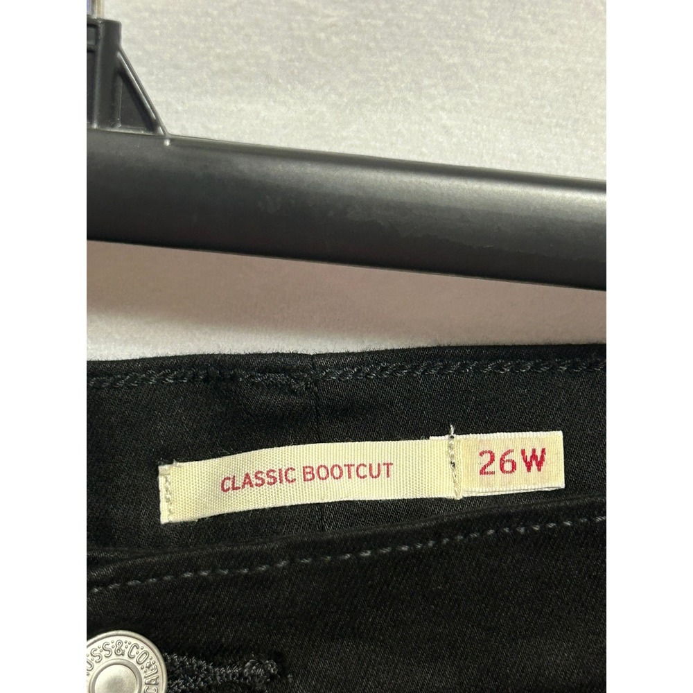 NWT Levis Womens Classic Bootcut Jeans Black Hypersoft Mid Rise Plus Size 26W M - Picture 6 of 9